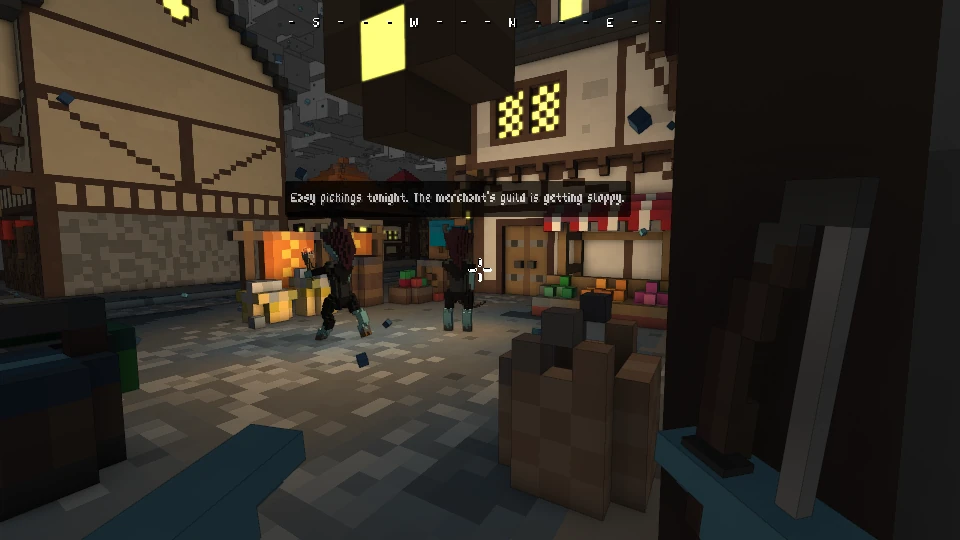 A group of thieves get over their heads stealing from the merchants guild in the middle of the city.